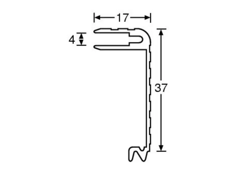 Adam Hall Hardware 6134 - Aluminium Lidmaker for 4 mm *Pris per meter 